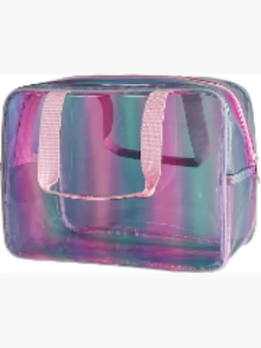 Waterproof TPU Travel Toiletry Bag with Handle, Portable Cosmetic Pouch for Gym